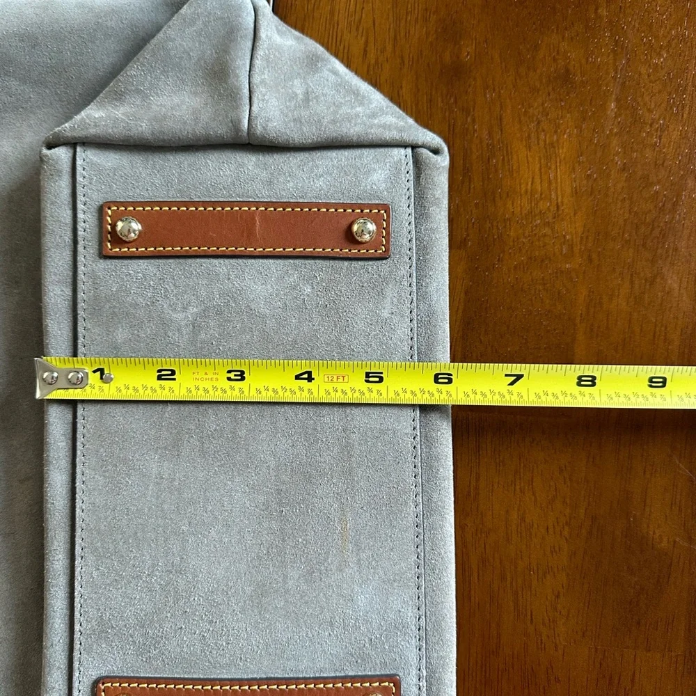 Dooney and Bourke, gray suede shoulder bag - Picture 2 of 7